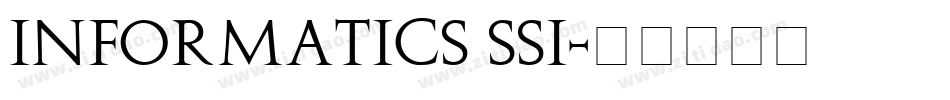 Informatics SSi字体转换